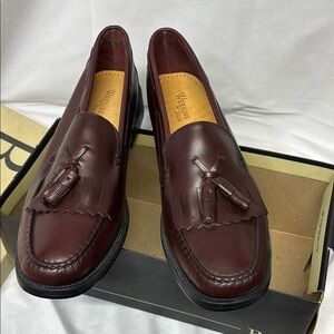 GH Bass Estelle Leather Burgundy Marietta II Tassle Weejun Loafer 11